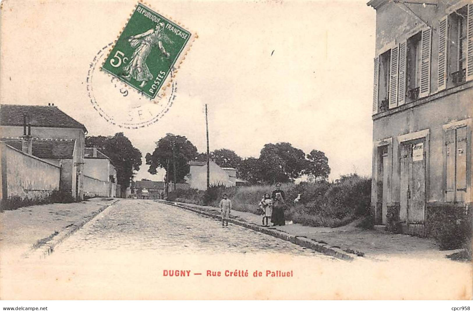 93 - DUGNY - SAN66384 - Rue Crétté De Palluel - Pli - Dugny
