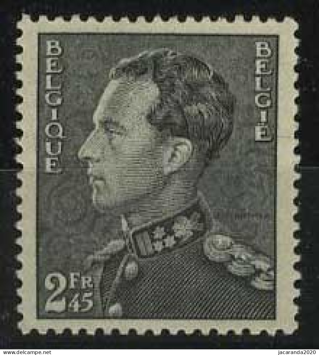 België 432 ** - Koning Leopold III - Type Poortman - 2,45F Zwart - 1936-51 Poortman