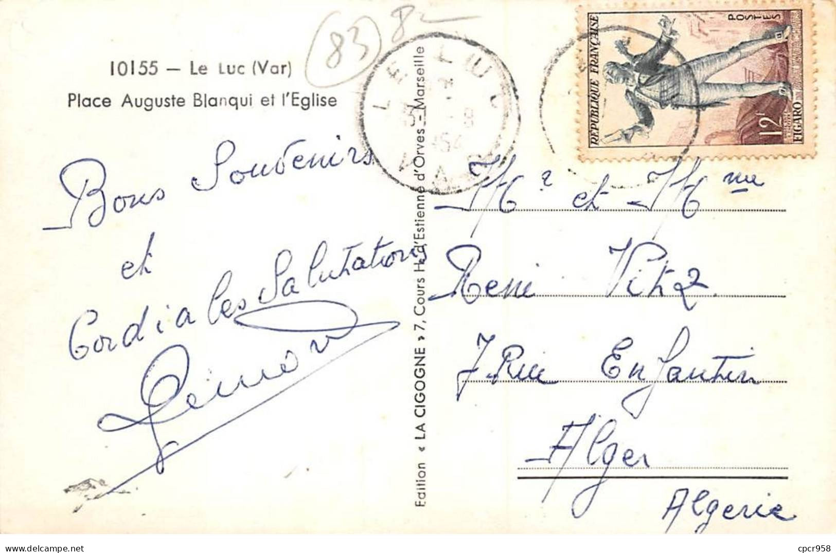 83 - SAN63173 - LE LUC - Place Auguste Blanqui Et L'Eglise - CPSM 14x9 Cm - Le Luc