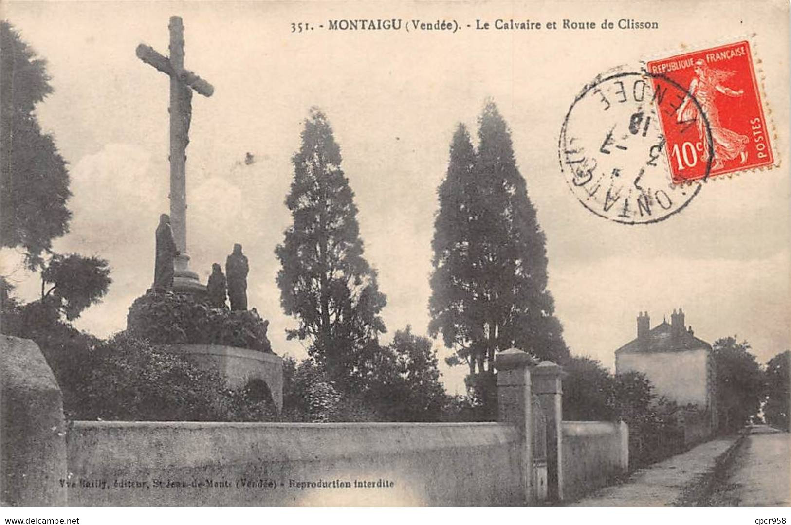 85 - MONTAIGU - SAN64269 - Le Calvaire Et Route De Clisson - Montaigu