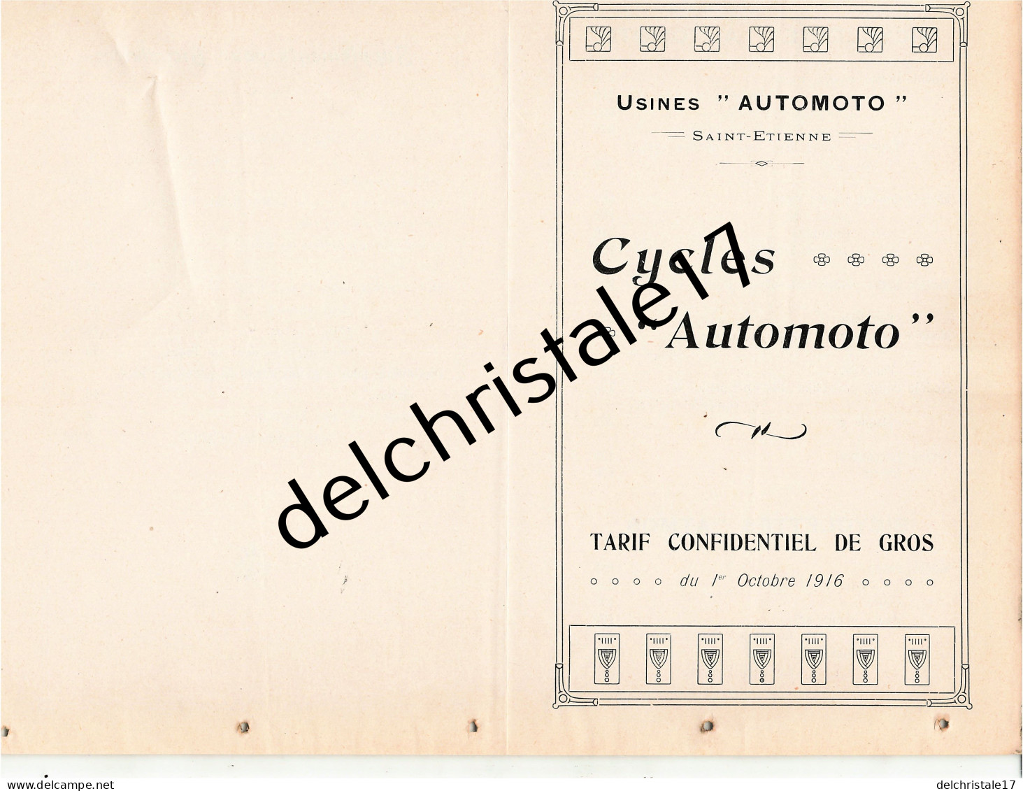 42 0489 ST ÉTIENNE LOIRE 1919 Spécialité Cycles A. ASTIER Constructeur Av De Rochetaillée LA PÉDALE ALPHA à LARAIGNEZ - Straßenhandel Und Kleingewerbe