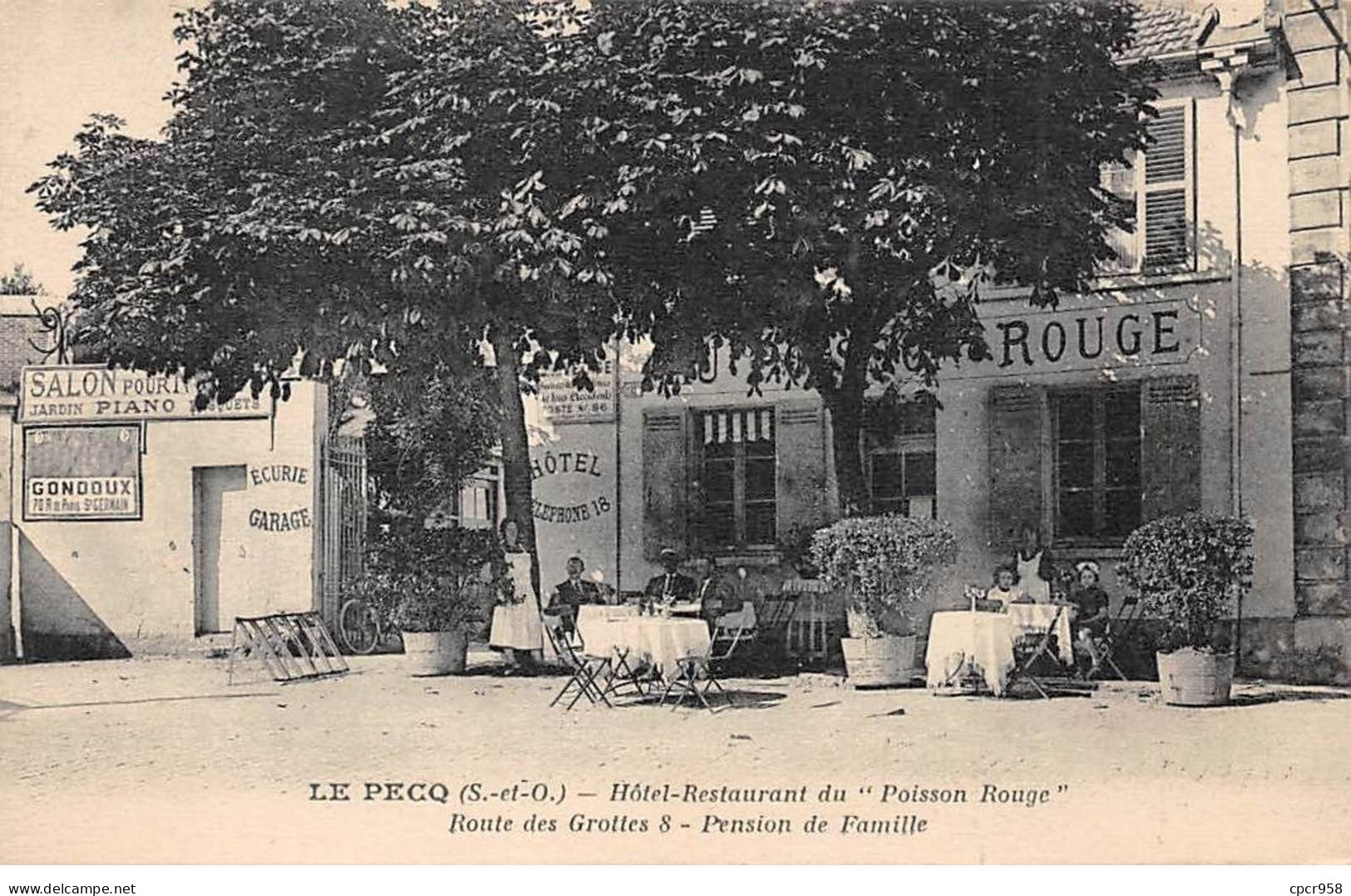 78 - LE PECQ - SAN65983 - Hôtel Restaurant Du "Poisson Rouge" - Route Des Grottes - Pension De Famille - Le Pecq