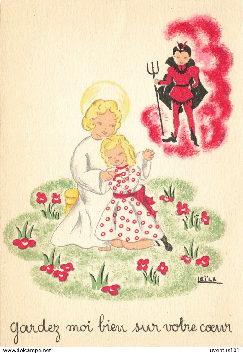 CPA Illustration-Leïla-Gardez Moi Bien Sur Votre Coeur        L2820 - Contemporain (à Partir De 1950)