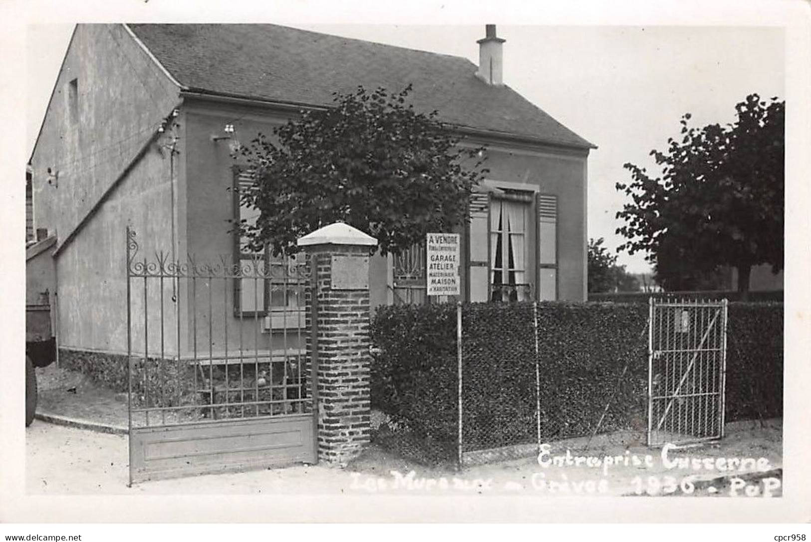 78 - N°89561 - LES MUREAUX - Entreprise Cusserne En Grève - Carte Photo - Les Mureaux