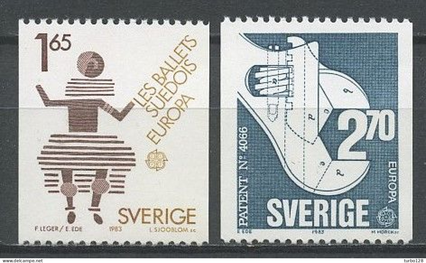 SUEDE 1983 N° 1219/1220 ** Neufs MNH Superbes C 4 € Génie Humain EUROPA Ballets Suédois Fernand Léger Clé Universelle - Unused Stamps