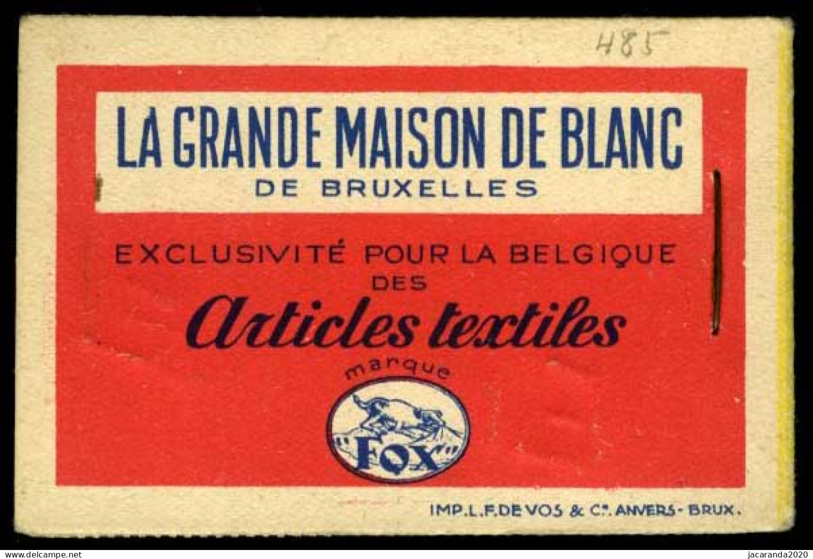 België Boekje A30 - Fyffes - La Grande Maison De Blanc - Gele Rugband - Schutblaadjes Reeks Z - 1932 - 1907-1941 Alte [A]