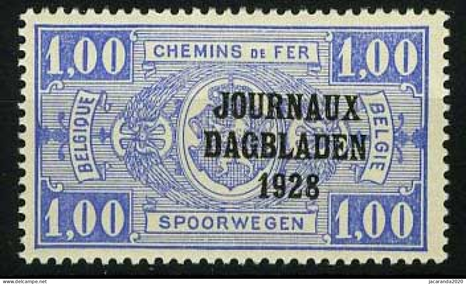 België JO8a * - Postpakketzegels Met Opdruk "Journaux - Dagbladen 1928" - Ultramarijn - Outremer - Periódicos [JO]