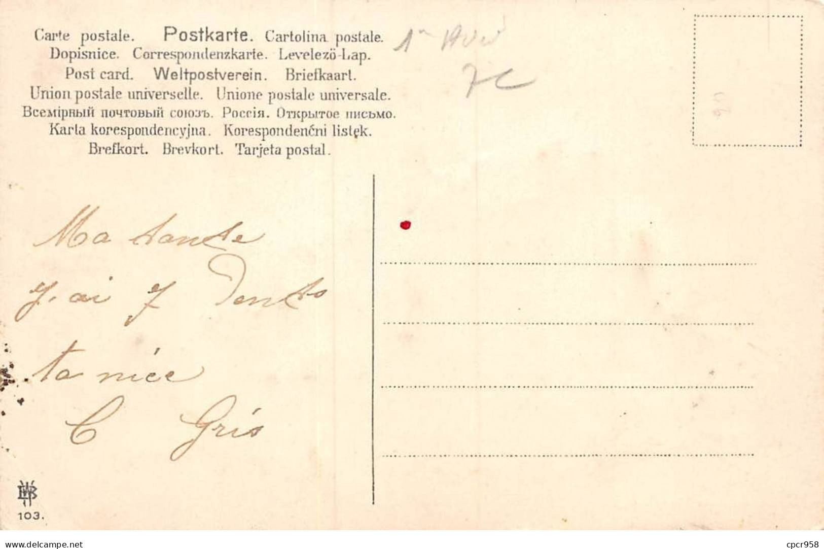 1er Avril - N°87537 - Je Vous Envoie .... Un Poisson Qui Vous Portera Bonheur - Violettes Dans Un Vase - 1er Avril - Poisson D'avril