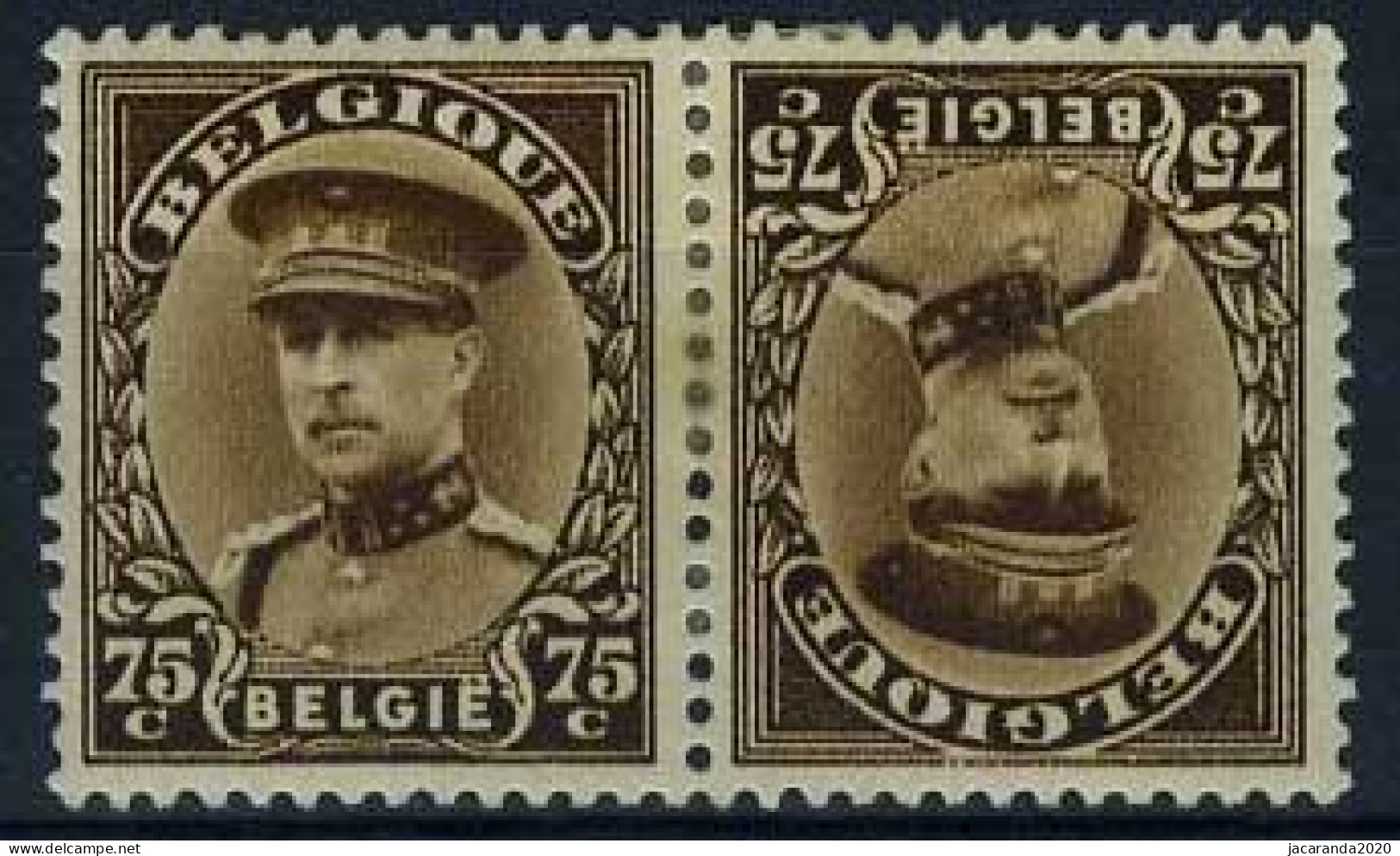 België KP15 * - Koning Albert I - Roi Albert I - Kopstaande - Tête-bêche - Tête-bêche [KP] & Inter-panels [KT]