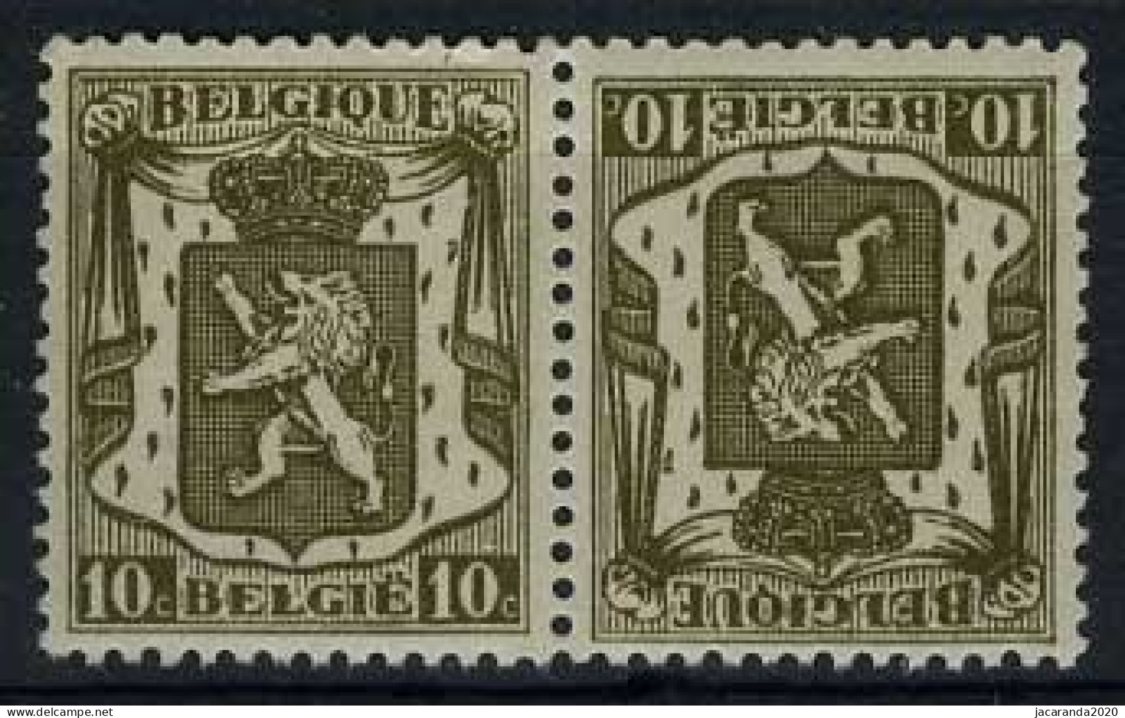 België KP17 ** - Klein Staatswapen - Kopstaande - Tête-bêche - Tete Beche [KP] & Interpaneles [KT]