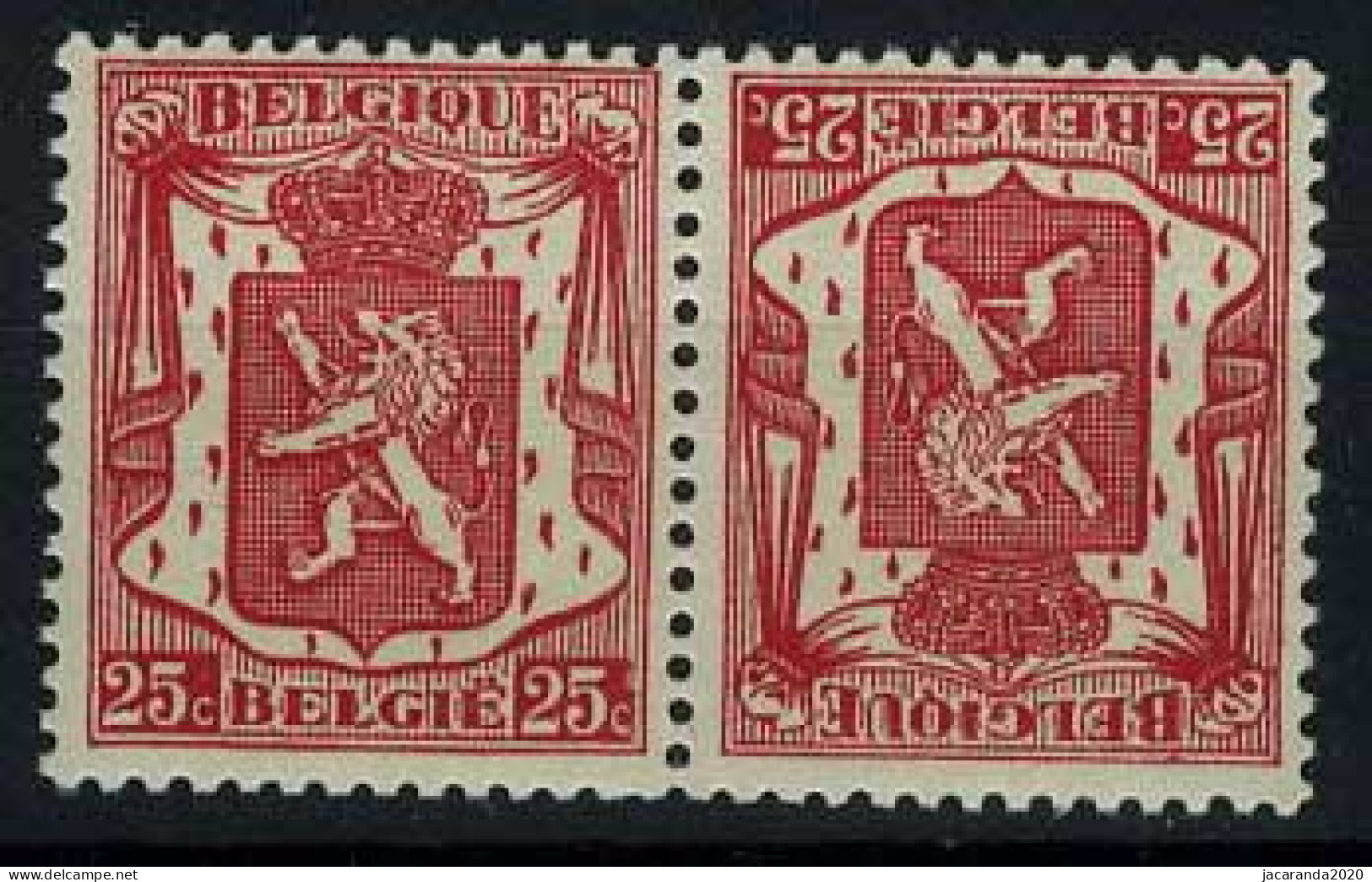 België KP18 ** - Klein Staatswapen - Kopstaande - Tête-bêche - Tête-bêche [KP] & Interpanneaux [KT]