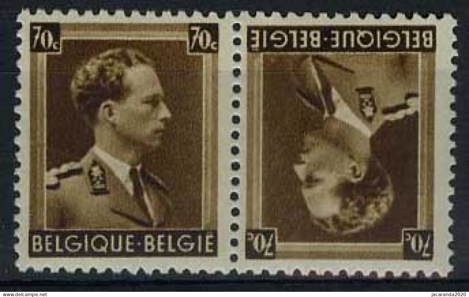 België KP20 ** - Koning Leopold III - Kopstaande - Tête-bêche - Tete Beche [KP] & Interpaneles [KT]