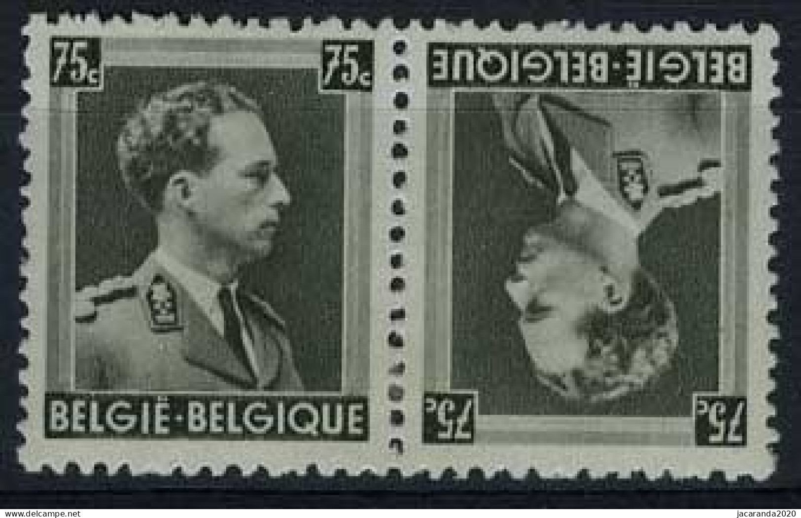 België KP21 * - Koning Leopold III - Kopstaande - Tête-bêche - Tete Beche  [KP] & Interpannelli [KT]