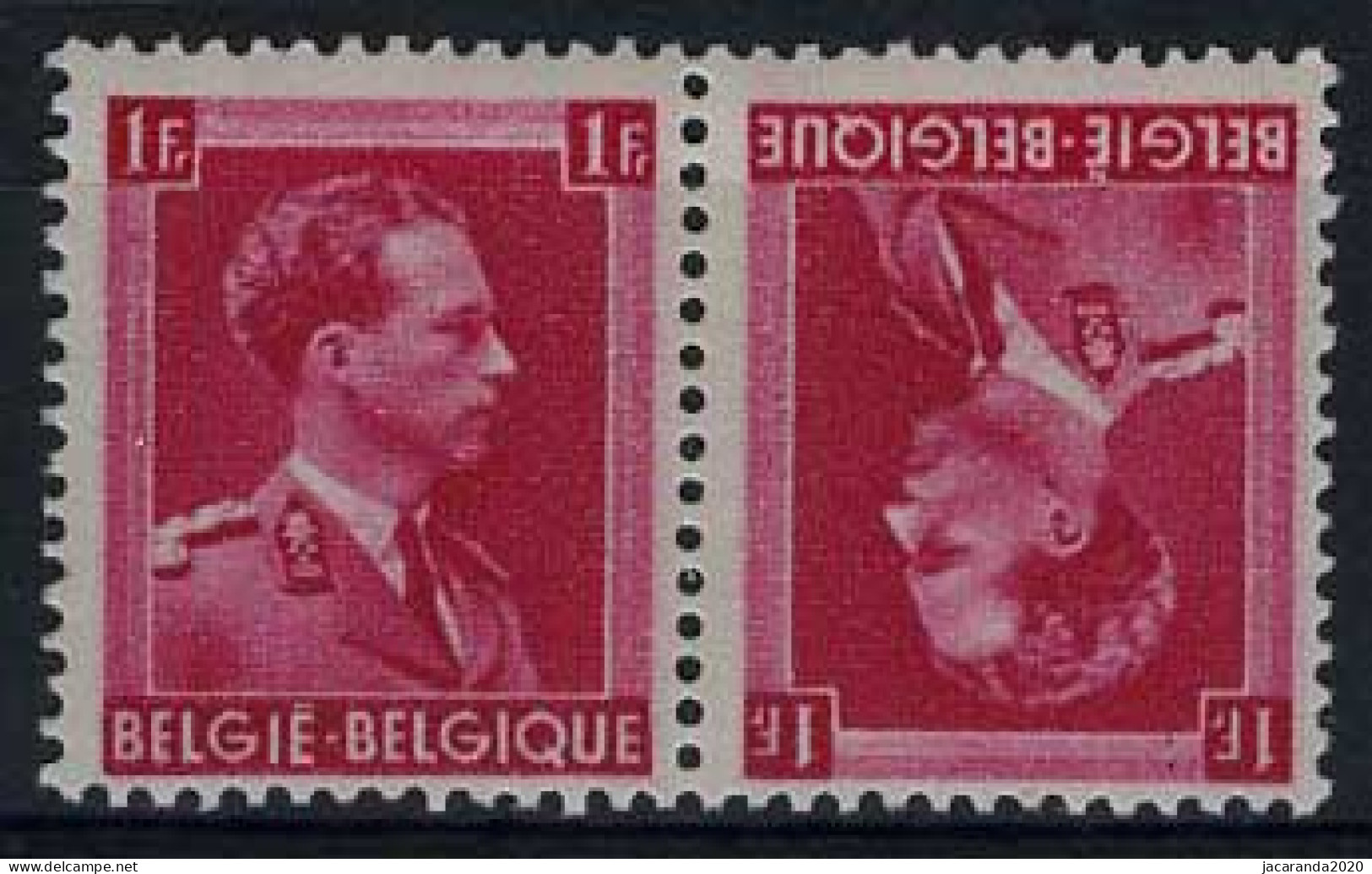 België KP22 * - Koning Leopold III - Kopstaande - Tête-bêche - Tête-bêche [KP] & Inter-panels [KT]