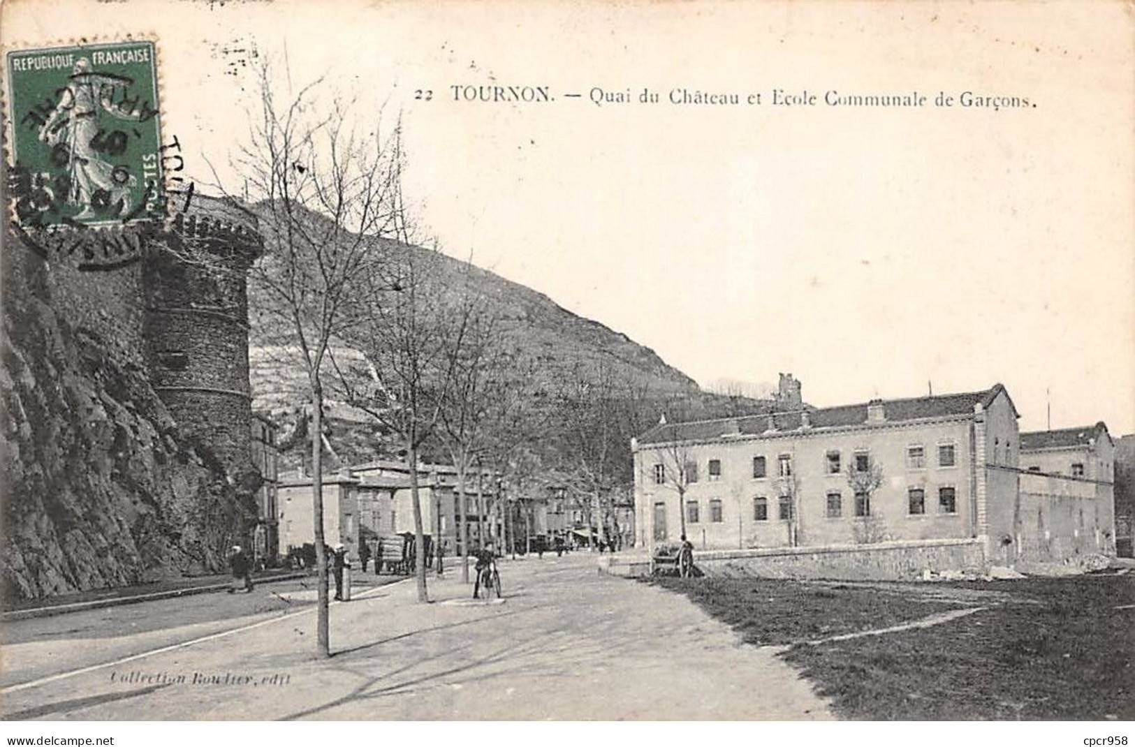 07 - TOURNON - SAN27676 - Quai Du Château Et Ecole Communale De Garçons - Tournon