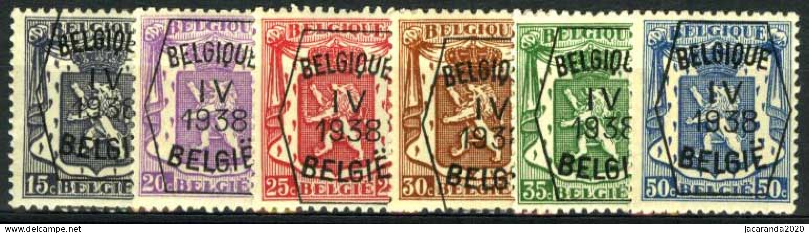 België PRE351/PRE356 ** - 1938 - Klein Staatswapen - Petit Sceau De L'état - Preo Reeks 4 - 6w. - Tipo 1936-51 (Sigillo Piccolo)