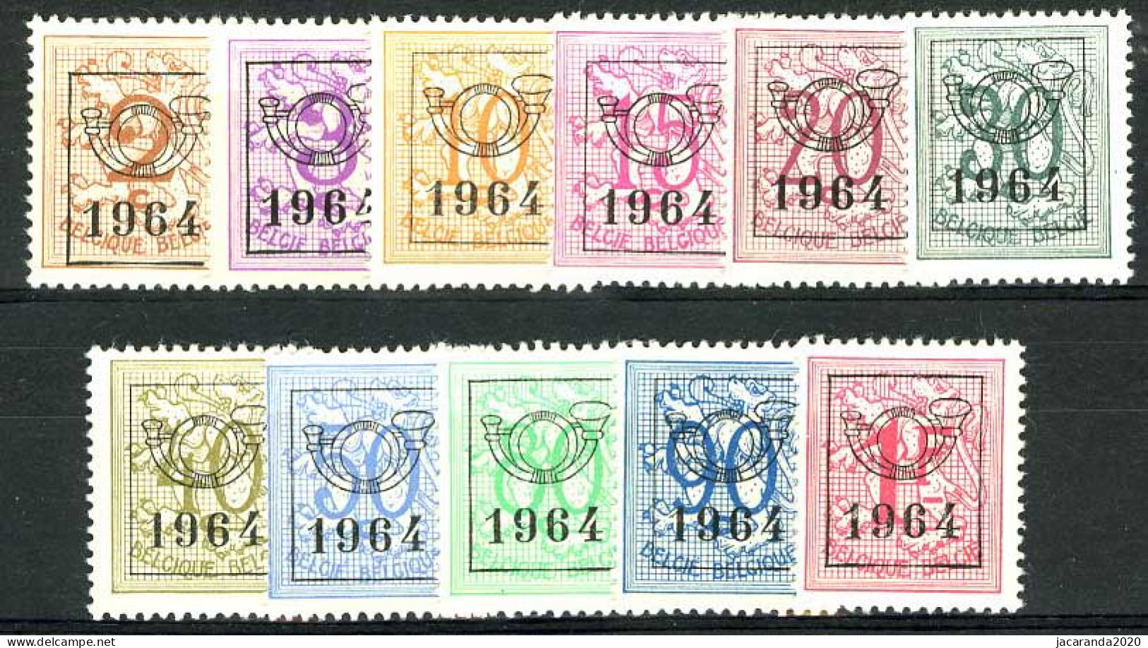 België PRE747/PRE757 ** - 1964 - Cijfer Op Heraldieke Leeuw - Chiffre Sur Lion Héraldique - Preo Reeks 57 - 11w. - Typos 1951-80 (Ziffer Auf Löwe)