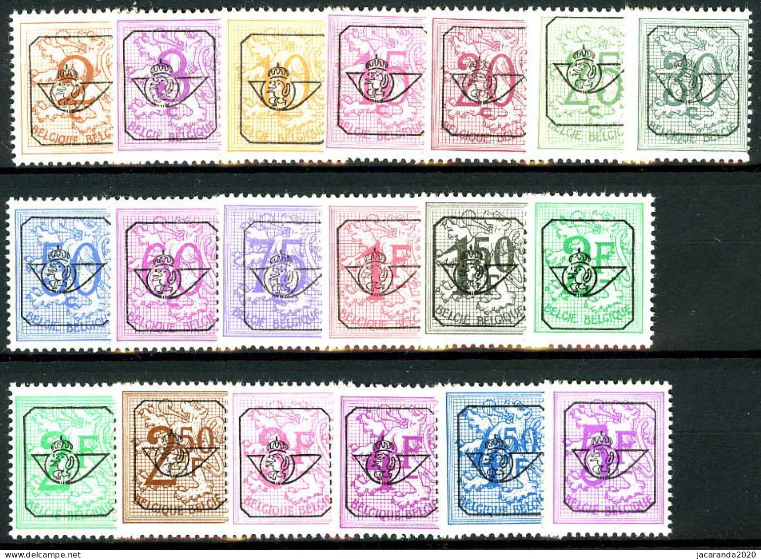 België PRE780/PRE798 ** - 1967 - Cijfer Op Heraldieke Leeuw - Chiffre Sur Lion Héraldique - Preo Reeks 60 - 19w. - P1+P2 - Typos 1951-80 (Chiffre Sur Lion)