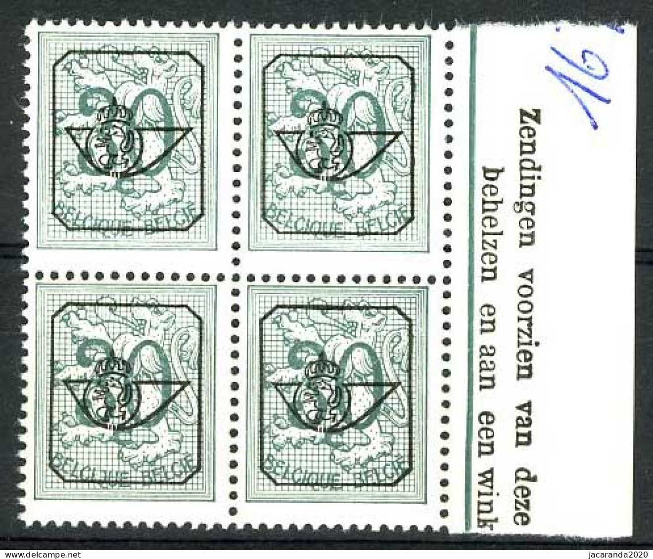 België PRE786A ** - 1967 - Cijfer Op Heraldieke Leeuw - Chiffre Sur Lion Héraldique - 30c - 16 Tanden Verticaal I.pv. 17 - Typos 1951-80 (Chiffre Sur Lion)