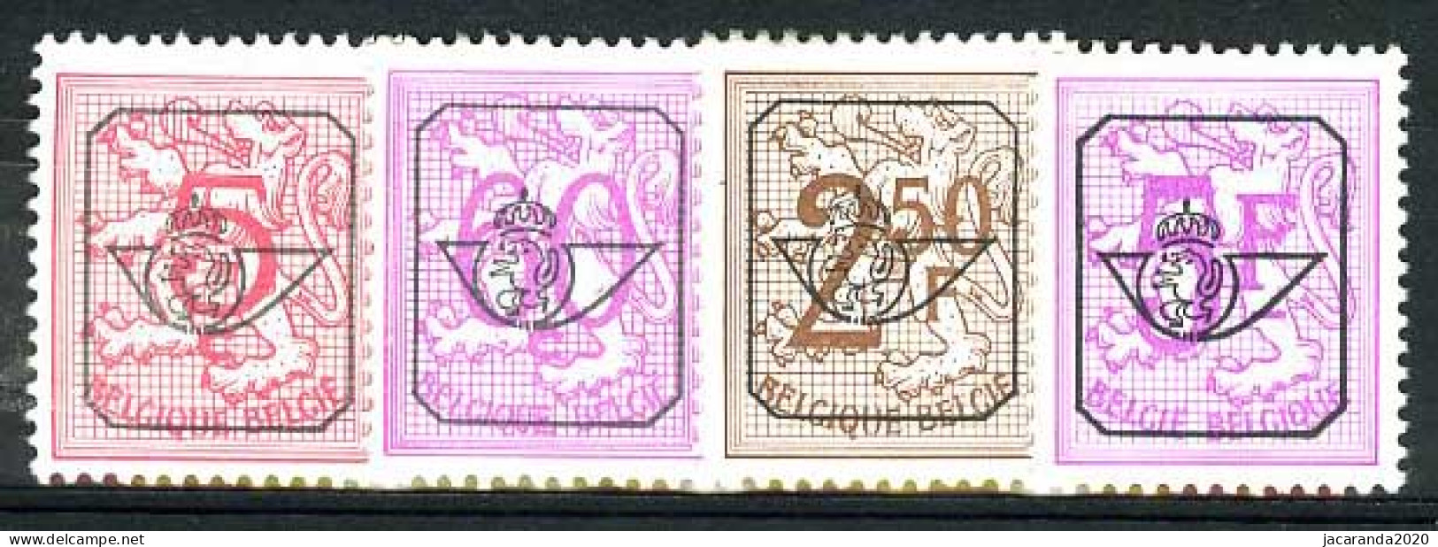 België PRE799P4/PRE798P4 ** - 1979 - Cijfer Op Heraldieke Leeuw - Chiffre Sur Lion Héraldique - Preo Reeks 60A - 4w. - Typografisch 1951-80 (Cijfer Op Leeuw)