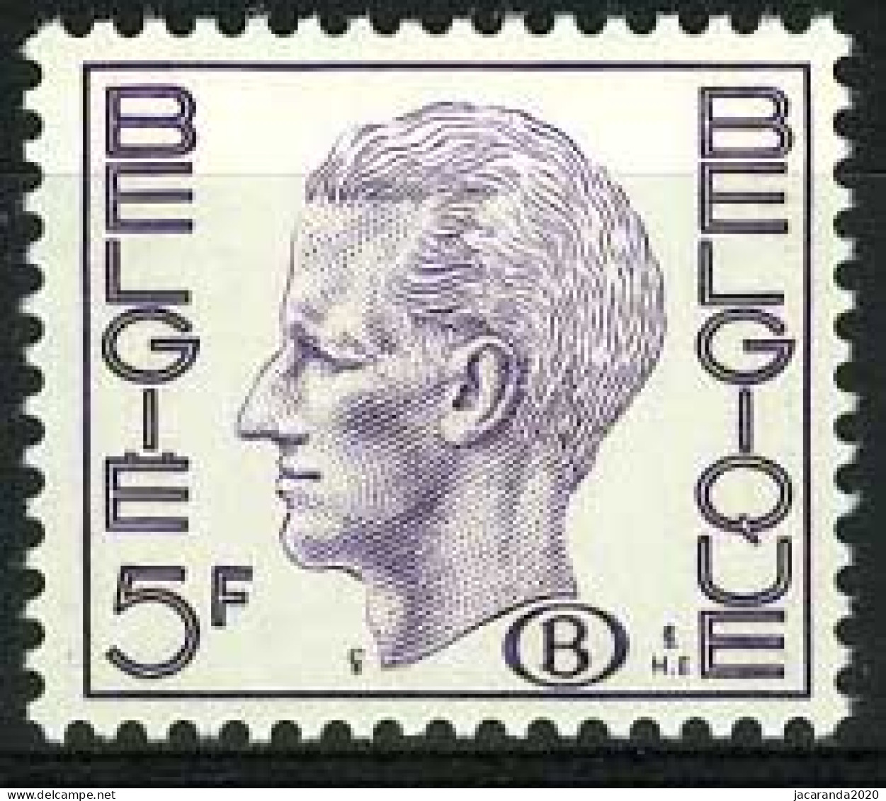 België S70P5 ** - Koning Boudewijn - Elström - 5F Violet -  POLYVALENT Papier - Dienstzegels - Timbres De Service - Neufs