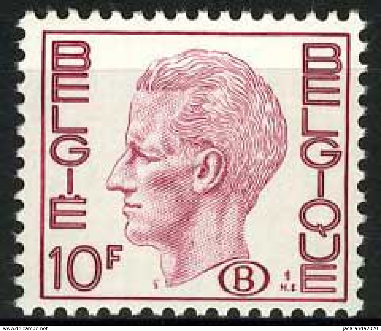 België S71P5 ** - Koning Boudewijn - Elström - 10F Rozelila -  POLYVALENT Papier - Dienstzegels - Timbres De Service - Nuevos