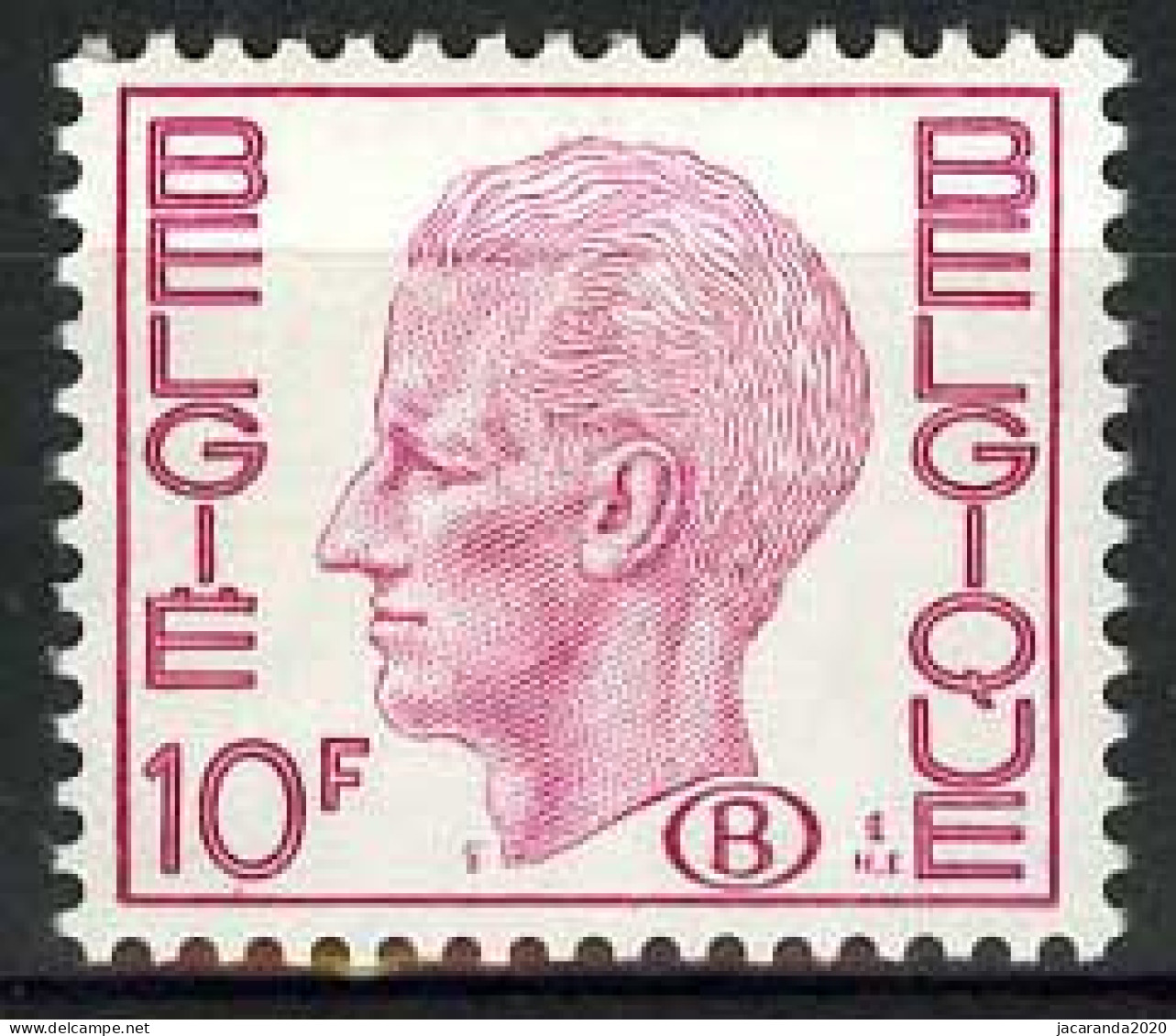 België S71P5a ** - Koning Boudewijn - Elström - 10F Rozelila -  EPACAR Papier - Dienstzegels - Timbres De Service - Nuevos