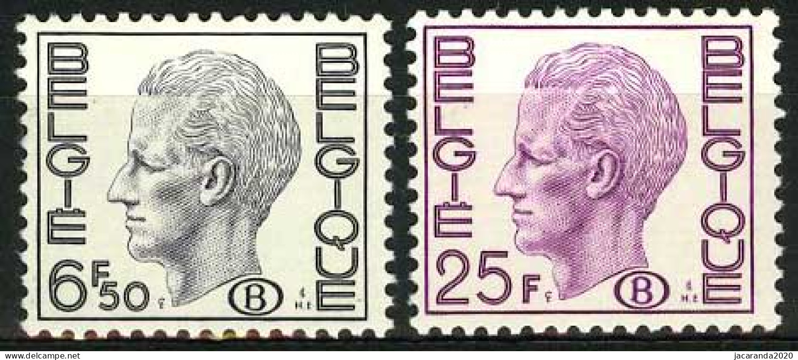 België S74/75 ** - Koning Boudewijn - Elström - Polyvalent - P5 - Dienstzegels - Timbres De Service - Neufs