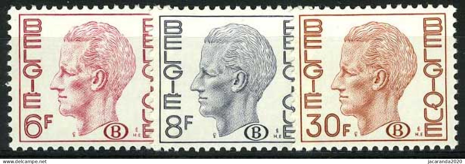 België S77/79 ** - Koning Boudewijn - Elström - Polyvalent - P5 - Dienstzegels - Timbres De Service - Ungebraucht