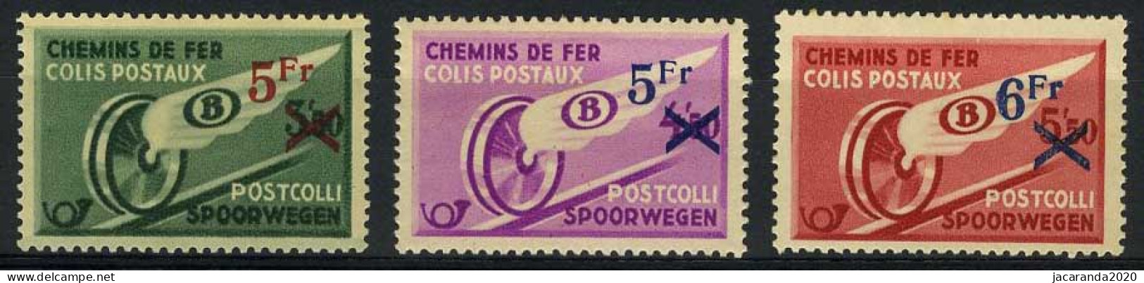 België TR202/04 * - Postpakketzegels Met Opdruk Van Nieuwe Waarde - Timbres Pour Colis Postaux Surchargé - Other & Unclassified