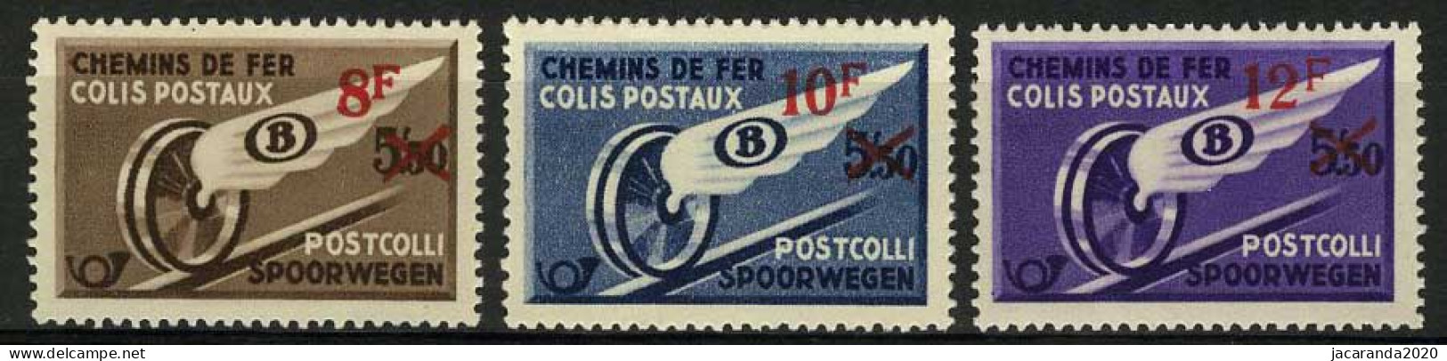 België TR291/93 ** - Postpakketzegels - Met Rode Opdruk - Timbres Pour Colis Postaux - Avec Surcharge Rouge - Sonstige & Ohne Zuordnung