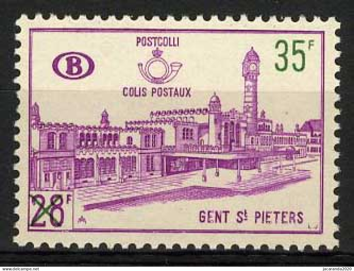 België TR377 ** - Postpakketzegels - Stat.ion Gent St.-Pieter - Timbres Pour Colis Pos. - Gare St.-Pierre à Gent Surch. - Nuovi