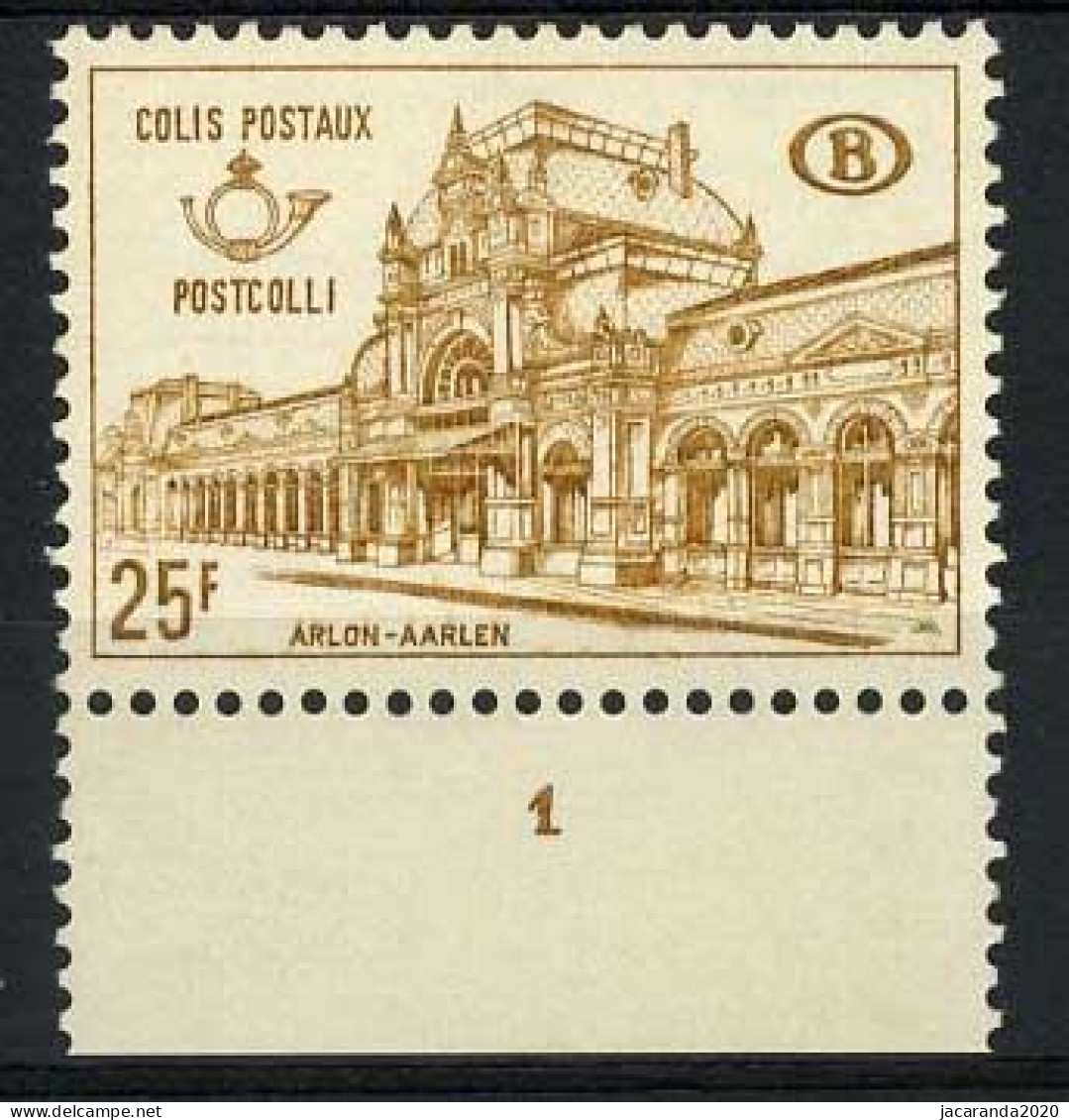 België TR400 ** - Plaatnummer 1 - Postpakketzegels - Stat.ion Van Aarlen - Timbres Pour Colis Postaux - Gare D'Arlon - Ferrocarriles