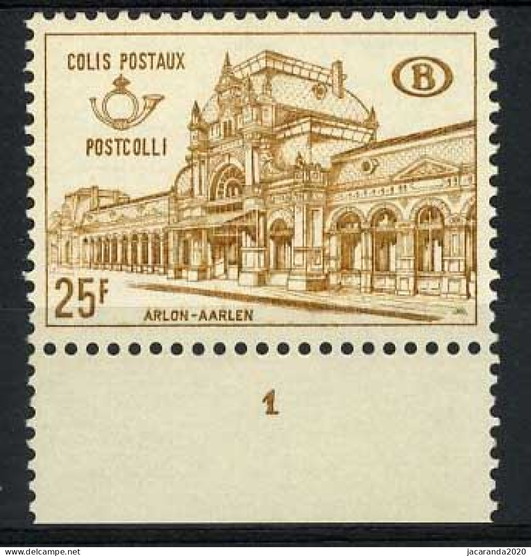 België TR400 ** - Plaatnummer 1 - Postpakketzegels - Stat.ion Van Aarlen - Timbres Pour Colis Postaux - Gare D'Arlon - Railway
