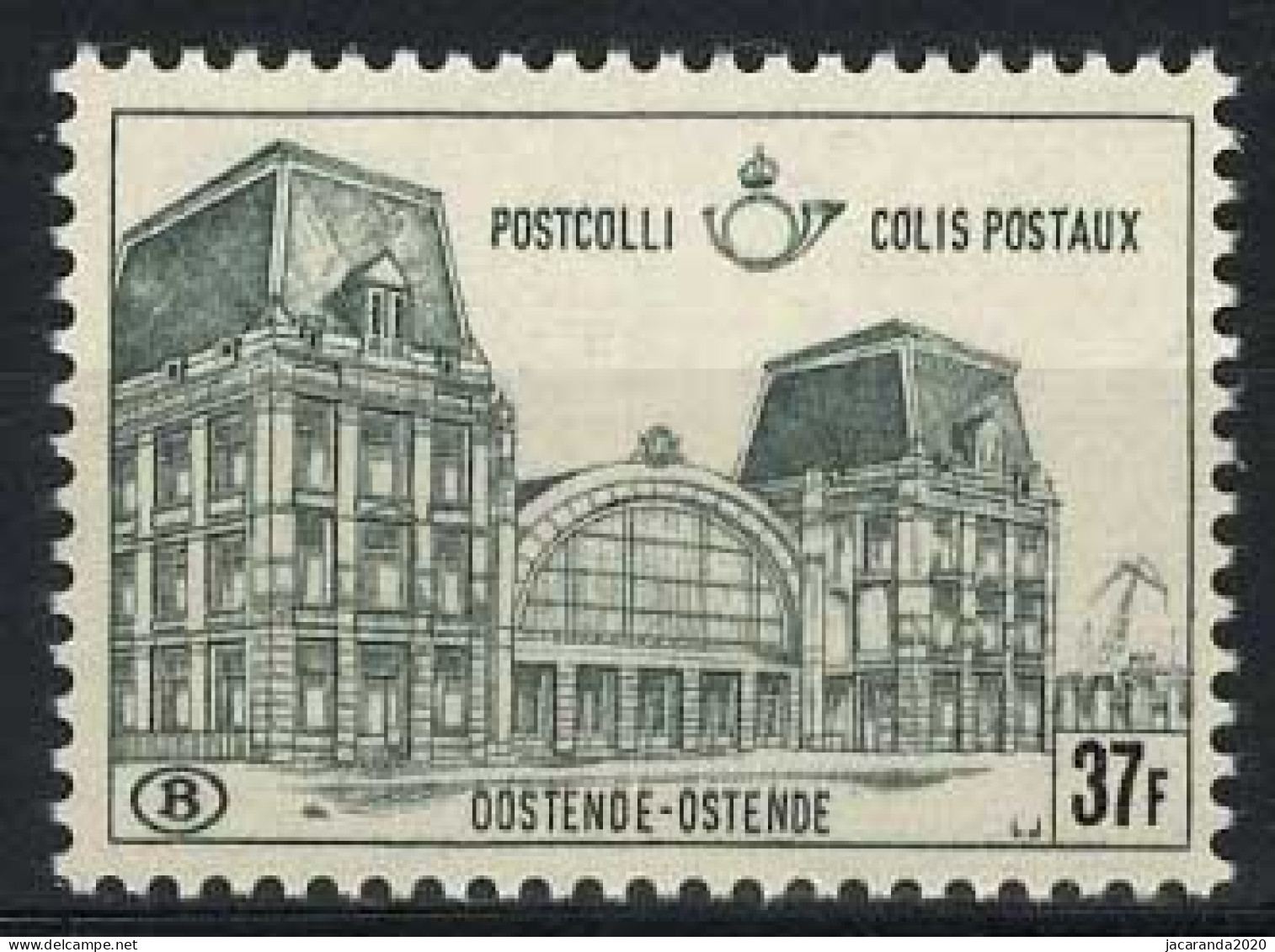 België TR408 ** - Postpakketzegels - Station Van Oostende - Timbres Pour Colis Postaux - Gare D'Ostende - WIT Papier - Otros & Sin Clasificación