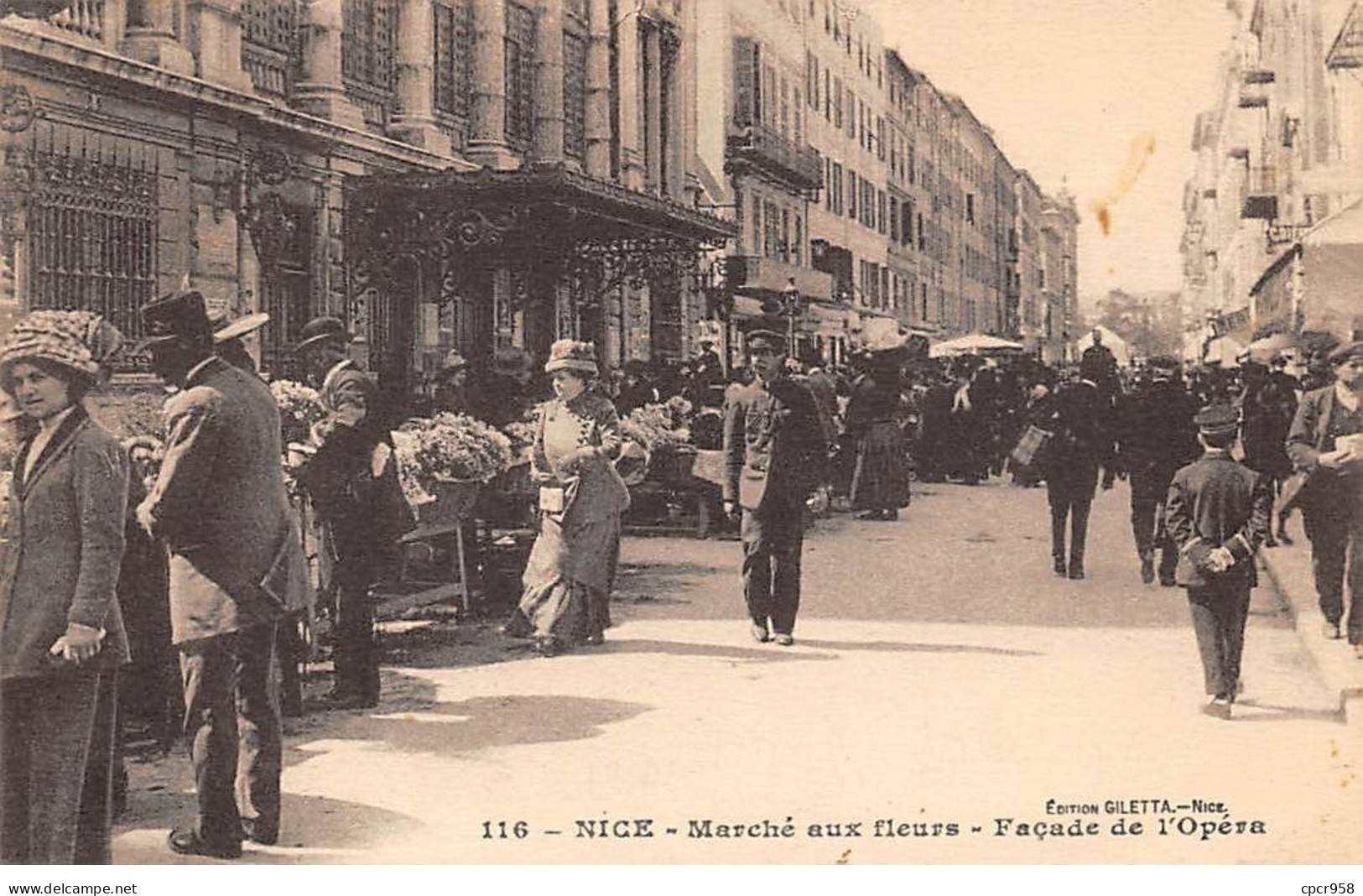 06 - NICE - SAN32895 - Marché Aux Fleurs - Façade De L'Opéra - Marchés, Fêtes