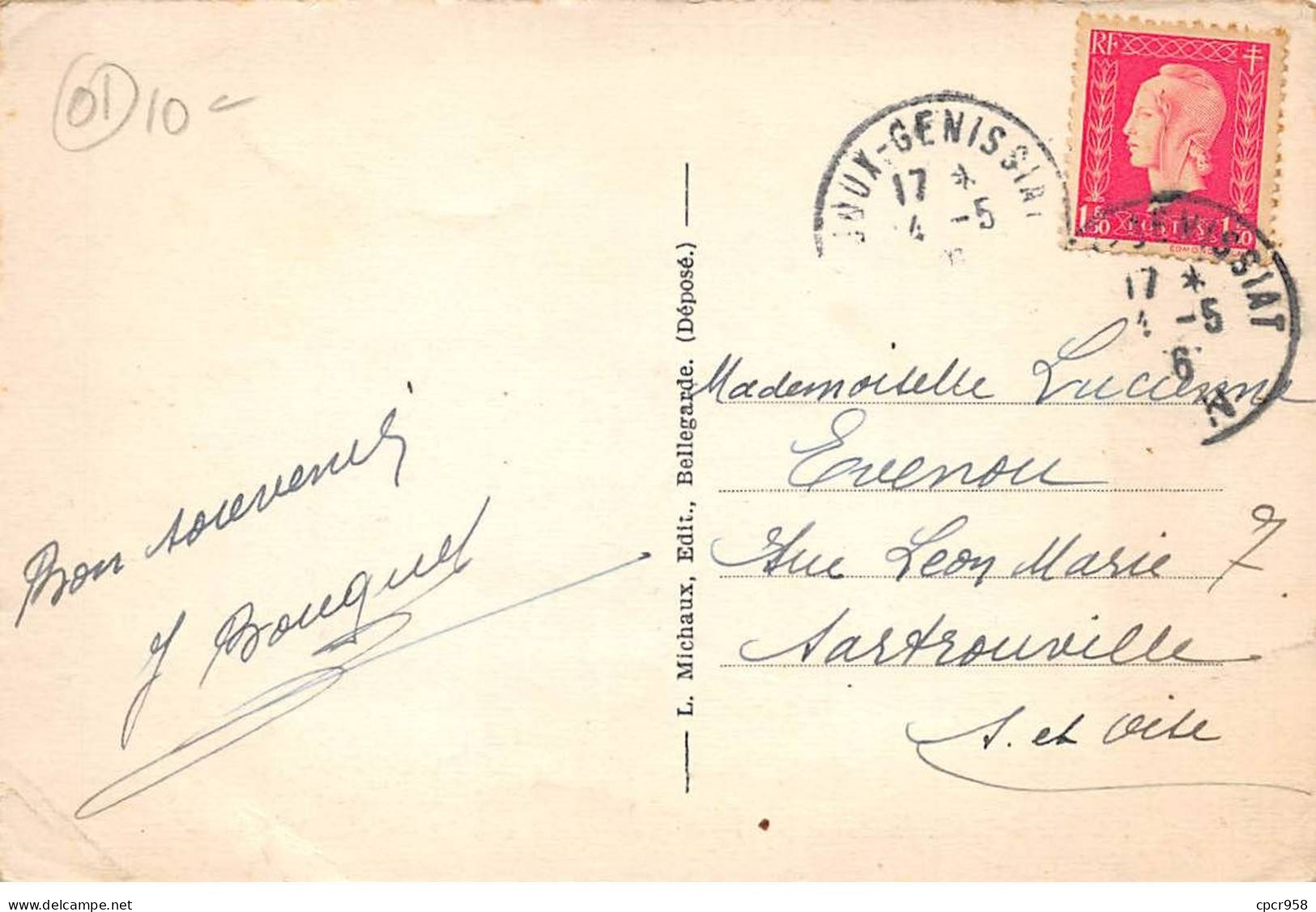 01.AM18076.Génissiat.N°784.Hôtel Bouquet Et La Chapelle Du XIII Siècle - Génissiat