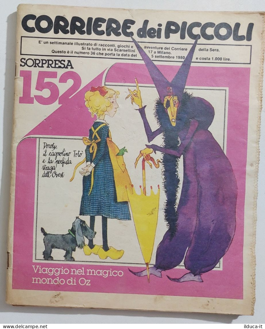 60918 CORRIERE DEI PICCOLI N. 36 - Sorpresa 152 - Rizzoli 1980 - Corriere Dei Piccoli