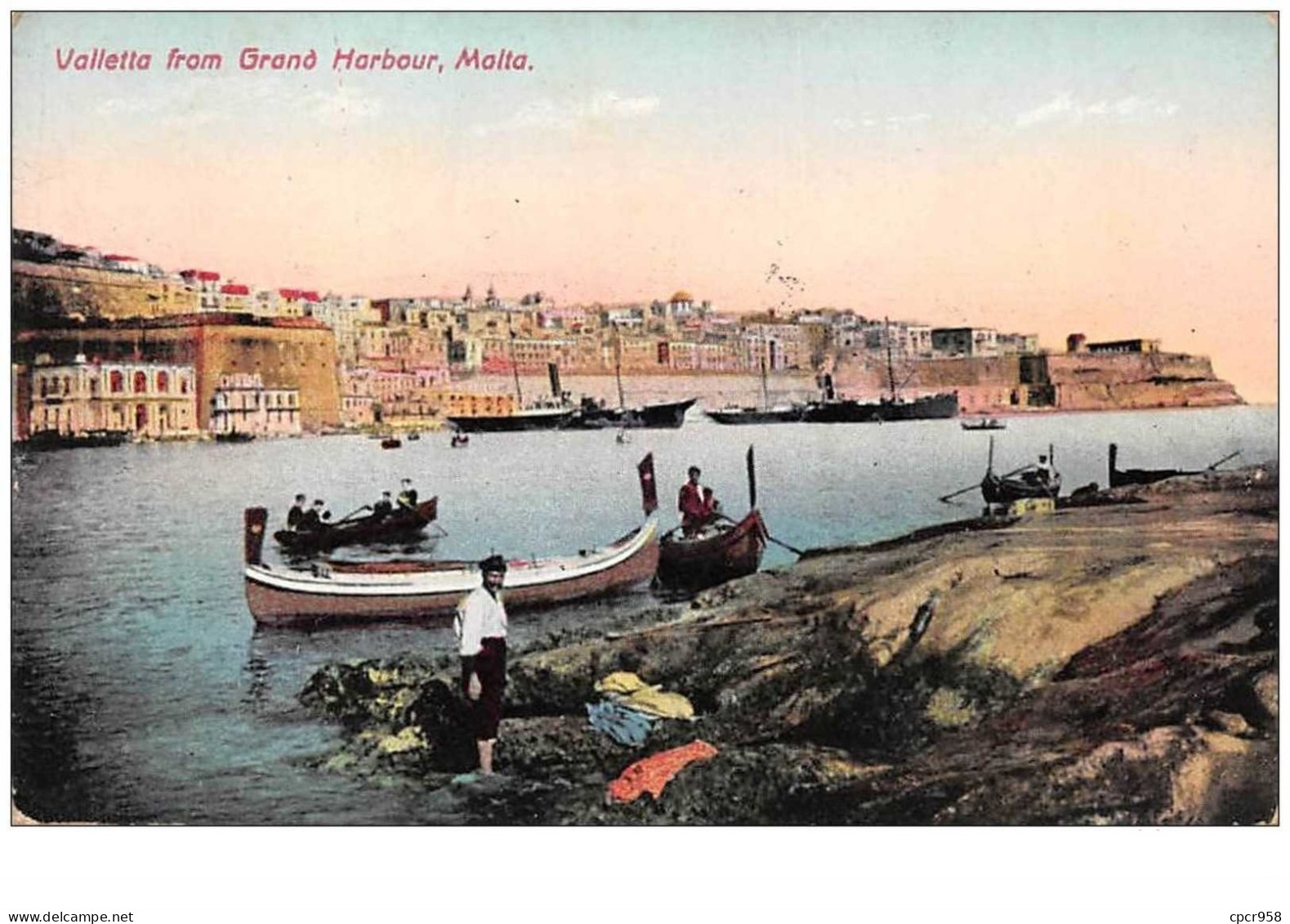 Malte. N°50016 . Velleta From Grand Harbour - Malta