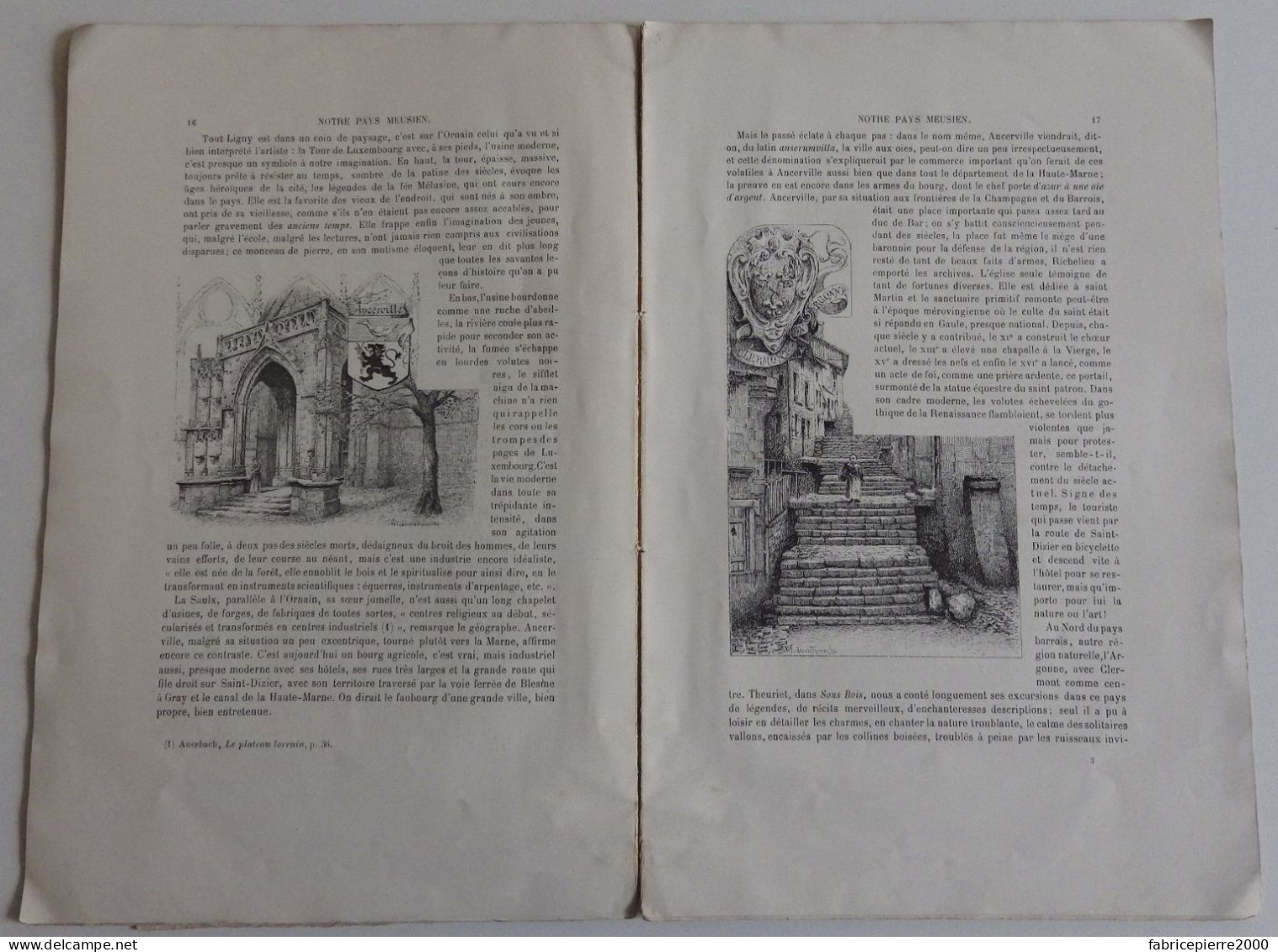 DESPIQUES - Notre pays meusien ill W. Konarski Bar-le-Duc 1898 Annuaire de la Meuse dédicace