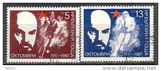 BULGARIA - 1987 - 70ans De La Revolution D'October En URSS - 1v Obl. - Oblitérés