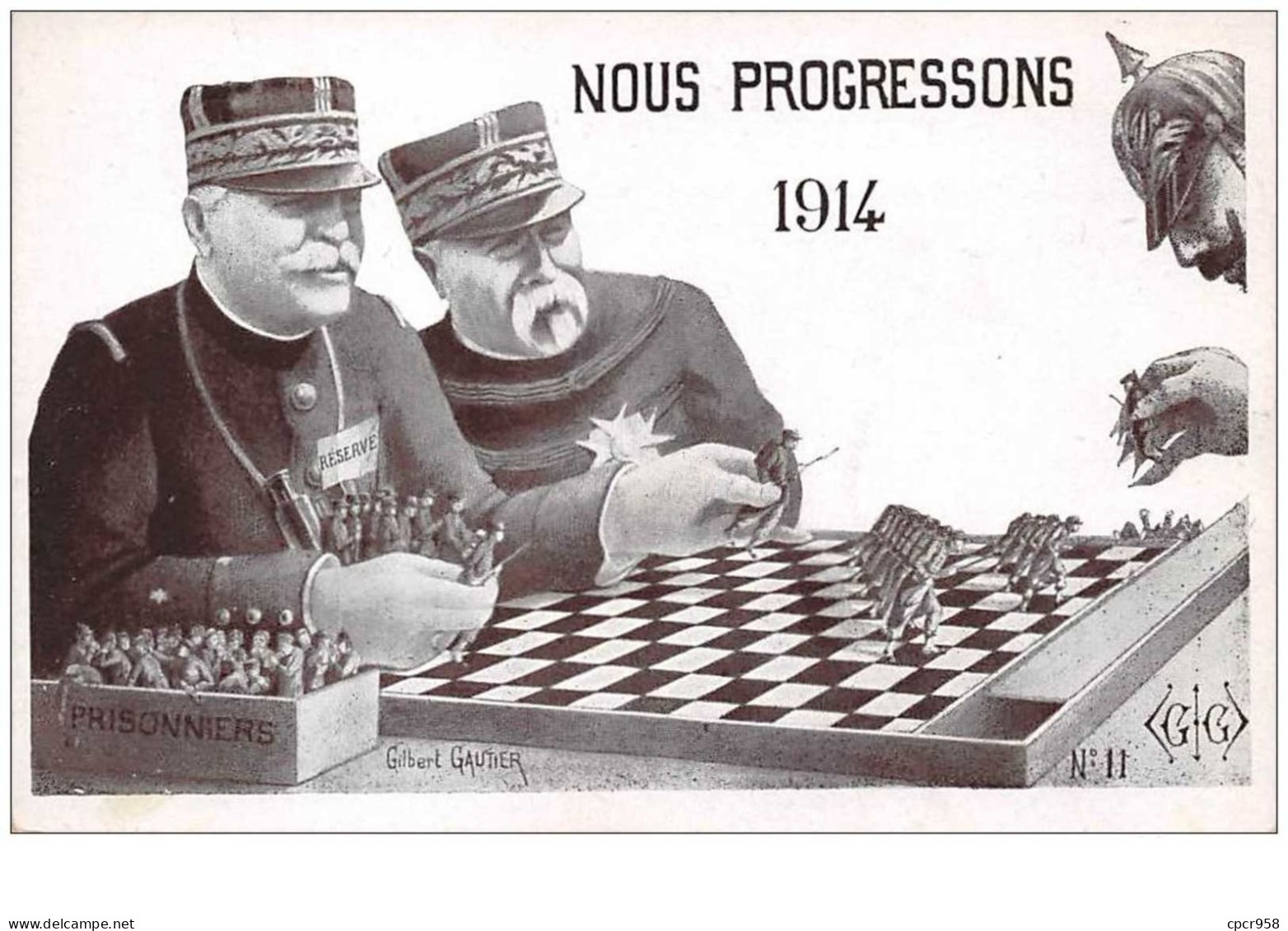 Jeux . N°44293 . Guillaume II. Echec . Illustrateur - Chess