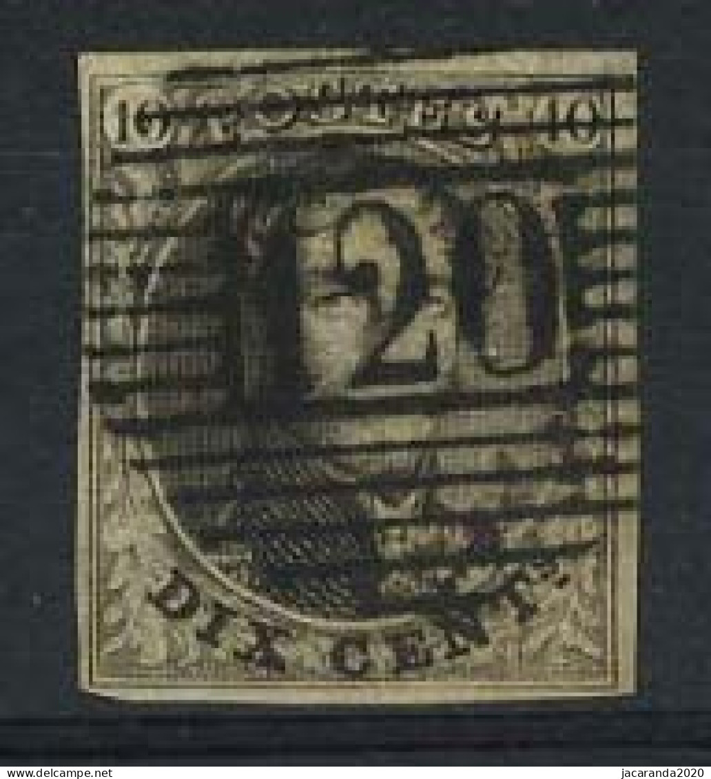 België 3 - 10c Bruin - Koning Leopold I - Medaillon - 120  - 1849-1850 Medallions (3/5)
