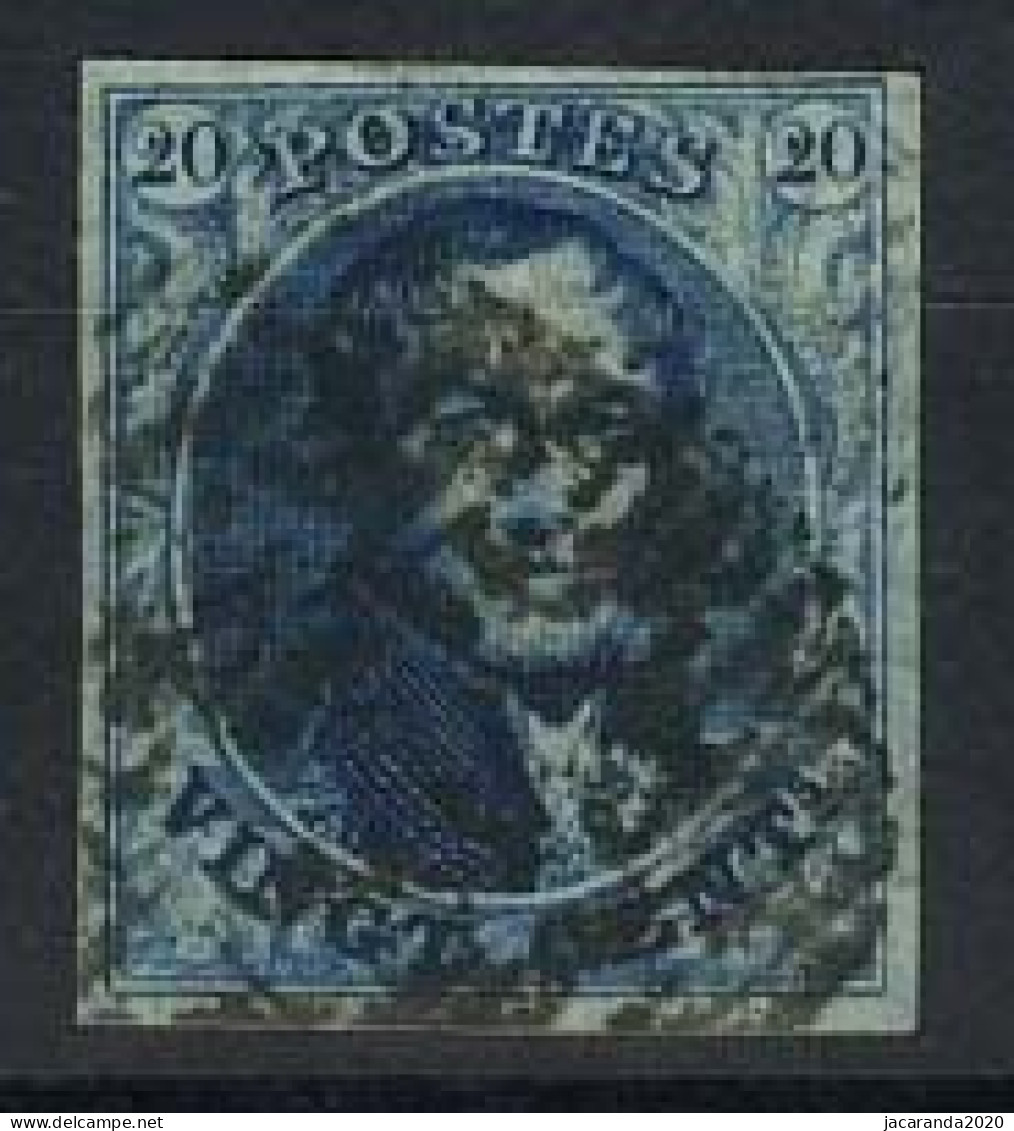 België 4 - 20c Blauw - Koning Leopold I - Medaillon - 1849-1850 Médaillons (3/5)