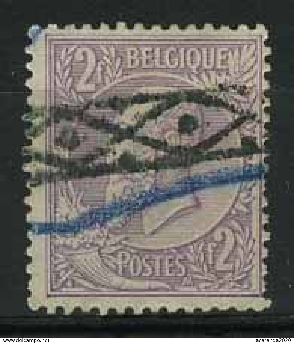 België 52 - Koning Leopold II - Roi Léopold II - 2F Violet Op Lichtpaars - Gestempeld - Oblitéré - 1883 Léopold II