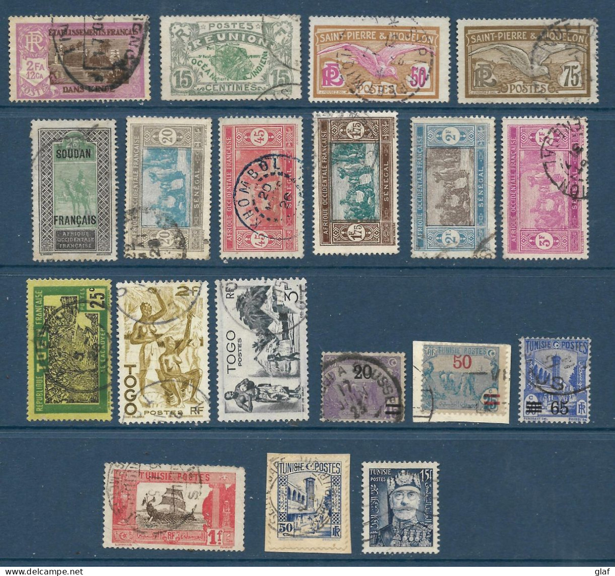 44 Timbres Oblitérés Des Ex-colonies Françaises (voir 2 Scans) - Other & Unclassified