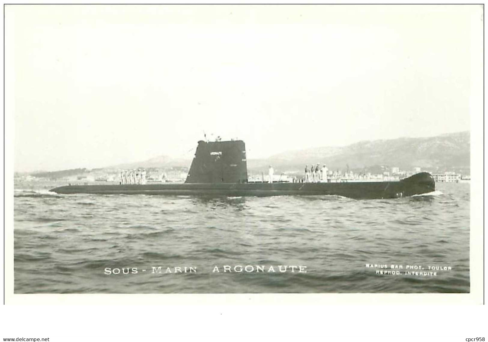 Bateau. N°36019 .argonaute. Sous-marin . 1958/1976.guerre - Submarines