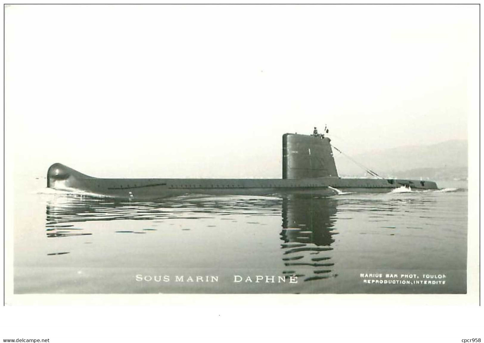 Bateau. N°36049 . Daphné. Sous-marin . 1970 . Guerre - Submarinos