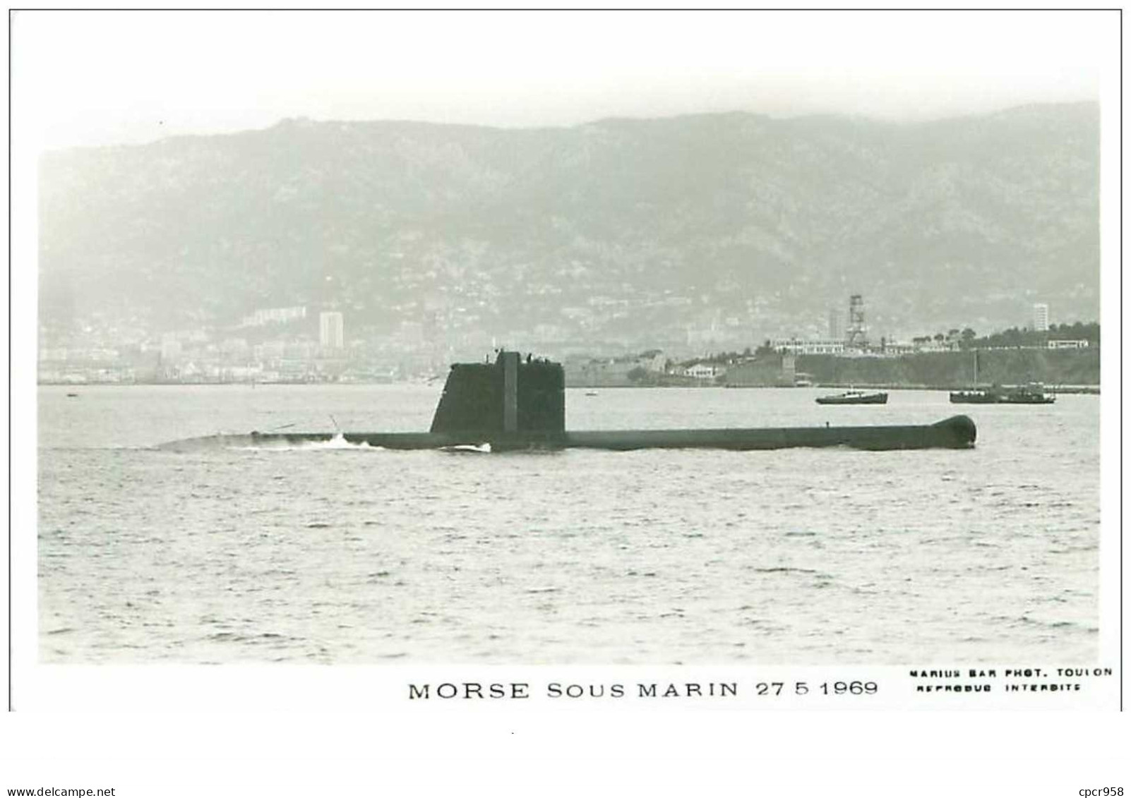 Bateau. N°36043 . Morse. Sous-marin . 1969. Guerre - Submarines