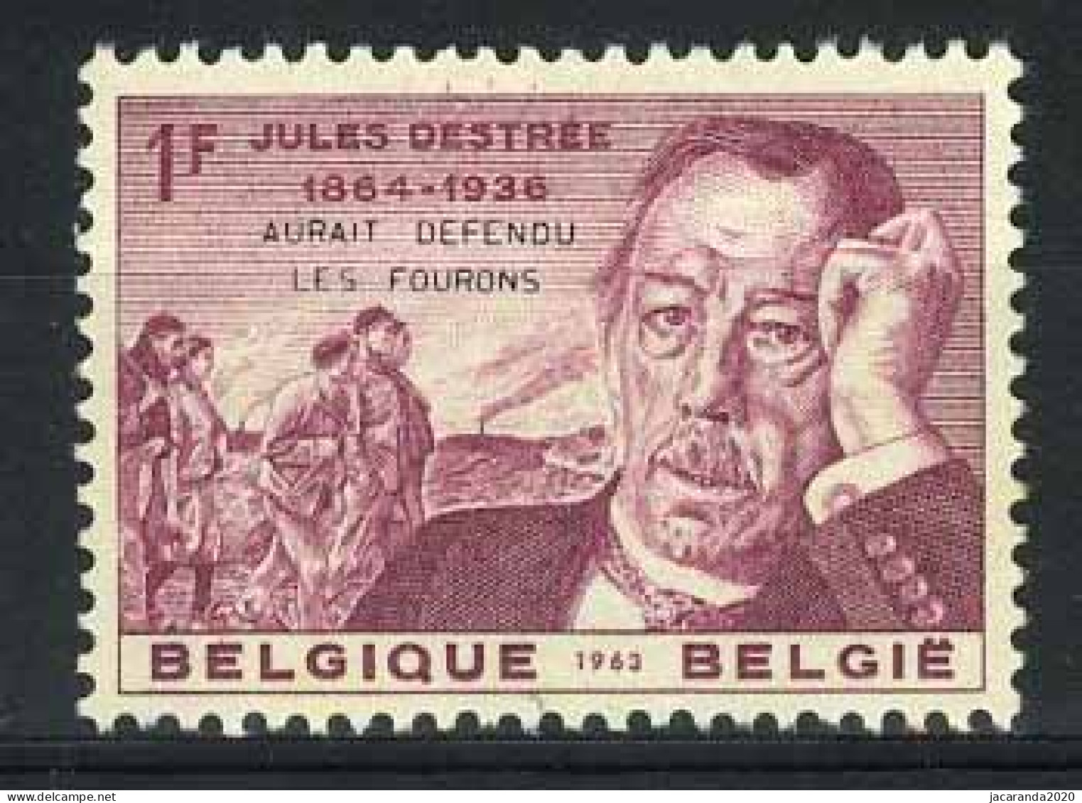 België 1269-Cu - Jules Destrée Met Opdruk - Avec Surcharge -  "Aurait Défndu Les Fourons" - Andere & Zonder Classificatie